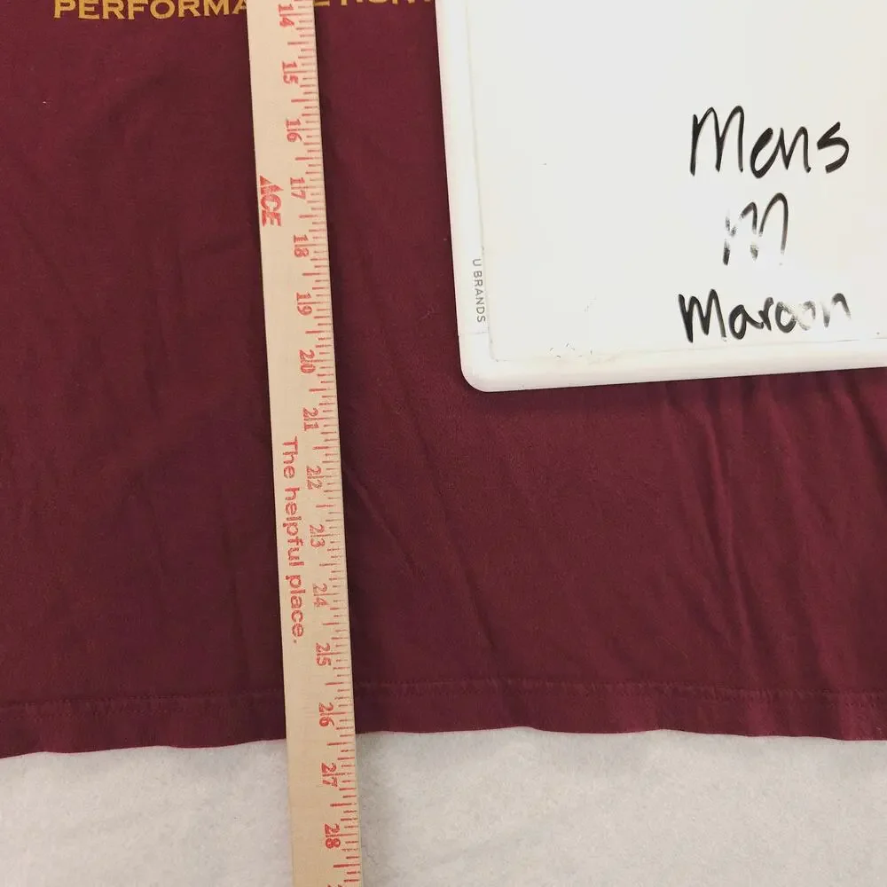 Columbia PHG Casual Short Sleeve Crew Neck Graphic T Shirt Mens Size M Maroon